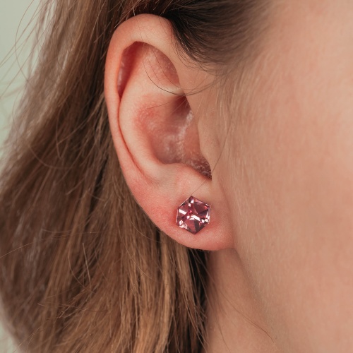 Пусеты Fiore Luna Crystal Pink, SWE0127/2 P G фото 4